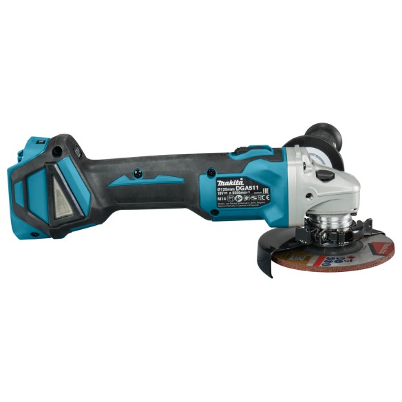 Meuleuse Makita DGA511Z - 125 mm - 18V - Sans balais, vitesse variable - Sans batterie ni chargeur ni Coffret