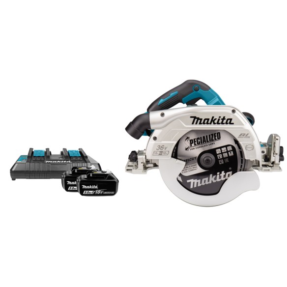 Scie circulaire sans fil Makita DHS900Z - 235 mm - 36V (18V x2) Moteur sans balais - AWS - Sans batterie ni chargeur ni Coffret
