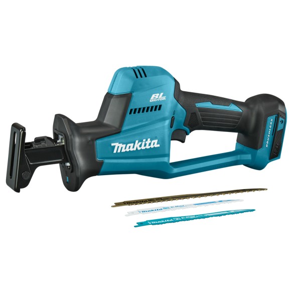 Scie sabre Makita DJR189Z - 18V, moteur sans balais, frein électrique et lumière LED - Sans batterie ni chargeur ni Coffret