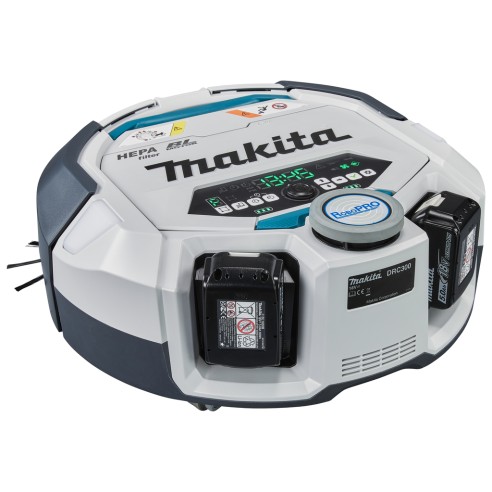 Aspirateur robot Makita DRC300Z - 18V x2 - Zone de nettoyage jusqu'à 600 m² - Filtre lavable - Sans batterie ni chargeur