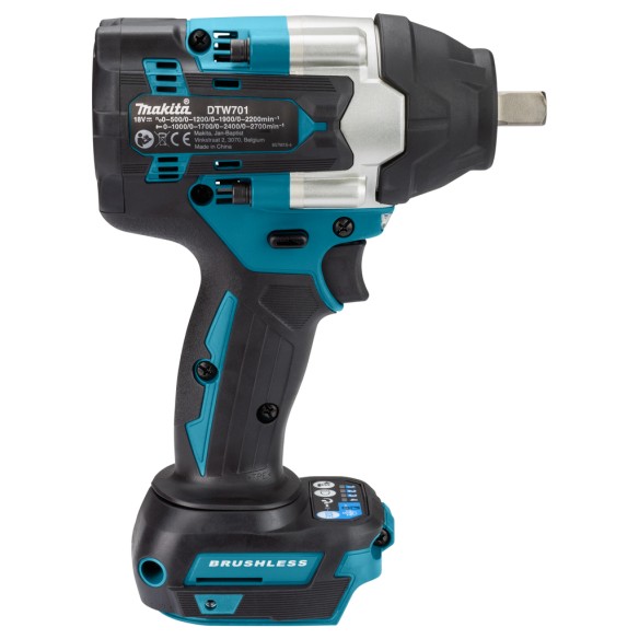 Clé à chocs Makita DTW701Z 18V - 700 Nm - Moteur sans balais - Technologie XPT - Sans batterie ni chargeur ni Coffret