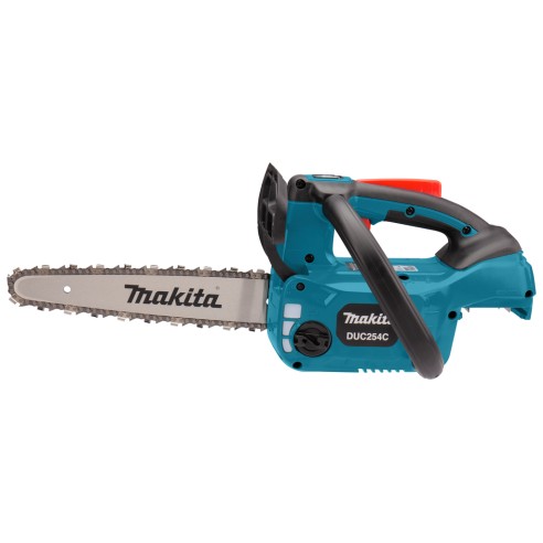 Scie à chaîne Makita DUC254CZ 18V - Moteur sans balais - Haute vitesse - Lame 25 cm - Sans batterie ni chargeur ni Coffret