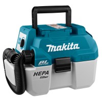 Aspirateur portable Makita DVC750LZ - 18V, réservoir 7,5L, moteur sans balais, filtre HEPA - Sans batterie ni chargeur