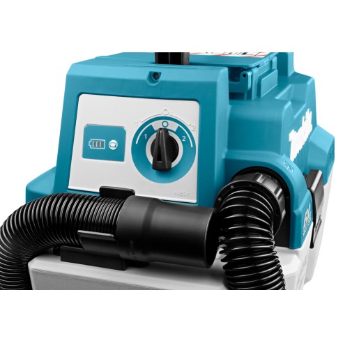 Aspirateur portable Makita DVC750LZ - 18V, réservoir 7,5L, moteur sans balais, filtre HEPA - Sans batterie ni chargeur