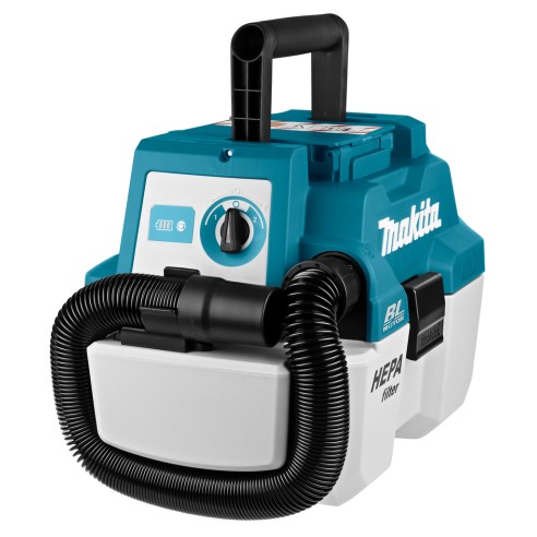 Aspirateur portable Makita DVC750LZ - 18V, réservoir 7,5L, moteur sans balais, filtre HEPA - Sans batterie ni chargeur