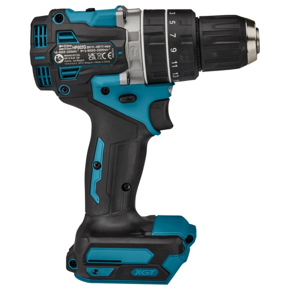 Perceuse combinée Makita HP002GZ - 40Vmax, moteur sans balais, 64 Nm, lumière LED - Sans batterie ni chargeur ni Coffret