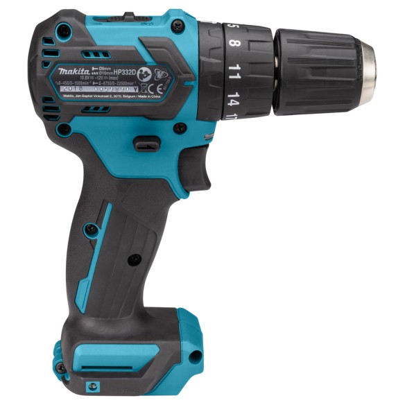 Perceuse combinée Makita HP332DZ - 12Vmax - Moteur sans balais - Lumière LED intégrée - Sans batterie ni chargeur ni Coffret