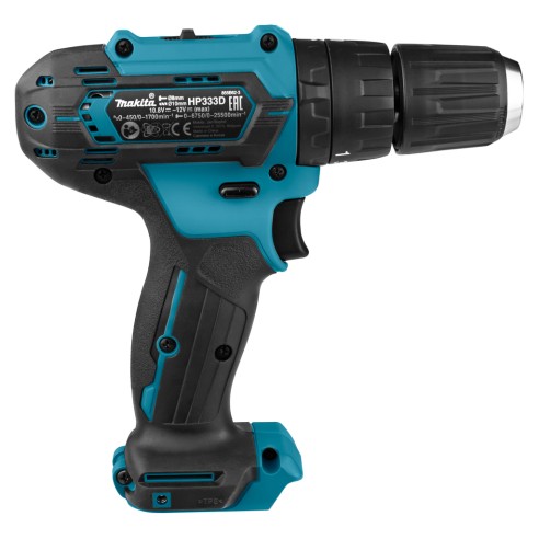 Perceuse combinée Makita HP333DZ - 12V, 30 Nm, moteur sans balais, lumière LED intégrée - Sans batterie ni chargeur ni Coffret