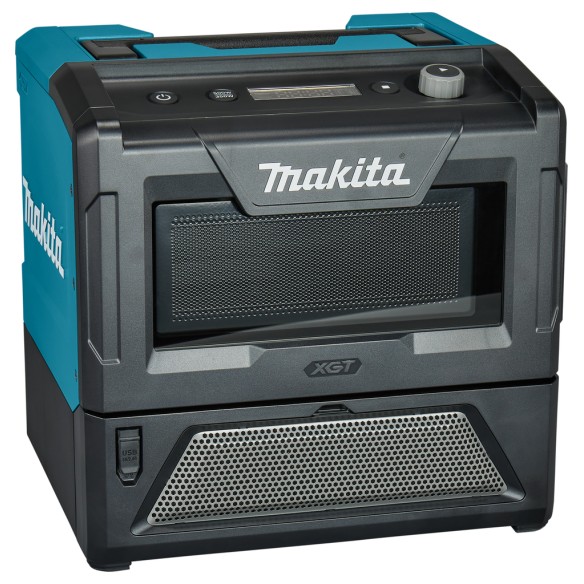 Micro-ondes à batterie Makita MW001GZ - 40Vmax - 350/500 W - design compact et léger - Sans batterie ni chargeur