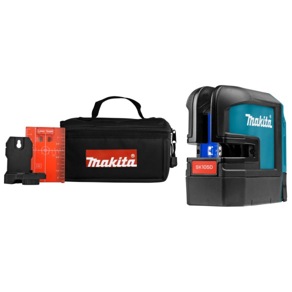 Niveau laser rouge en croix Makita SK105DZ - Batterie 12Vmax - Portée 25m - IP54 - Sans batterie ni chargeur