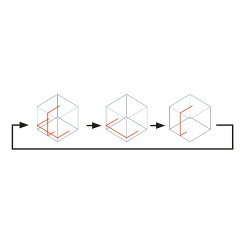 Niveau laser rouge en croix Makita SK105DZ - Batterie 12Vmax - Portée 25m - IP54 - Sans batterie ni chargeur