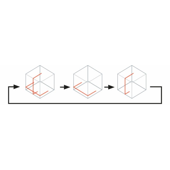 Niveau laser rouge en croix Makita SK105DZ - Batterie 12Vmax - Portée 25m - IP54 - Sans batterie ni chargeur
