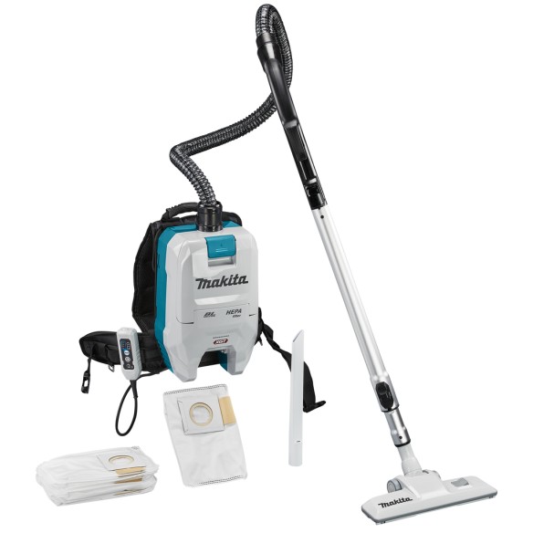 Aspirateur à dos Makita VC008GZ - 40Vmax, filtre HEPA, faible niveau de bruit - Sans batterie ni chargeur ni Coffret