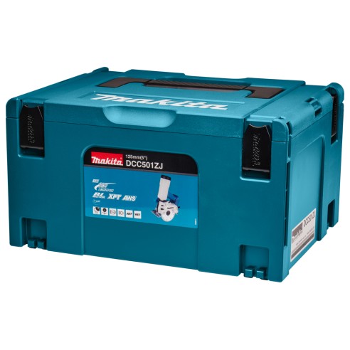 Cutter LXT® 125 mm Makita DCC501ZJ - 18V, moteur sans balais - Corps seul et Coffret Makpac (Sans batterie ni chargeur)