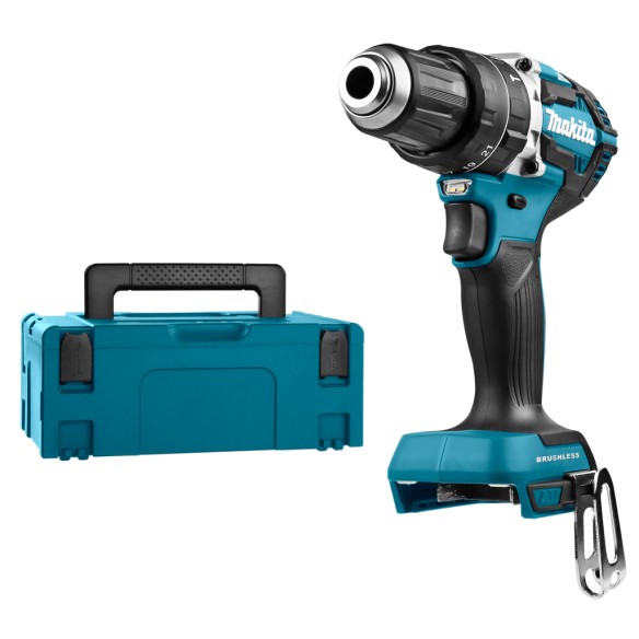 Perceuse combinée Makita DHP484ZJ 18V - Moteur sans balais - 54 Nm - Lumière LED - Avec Coffret Makpac - Sans batterie ni charge