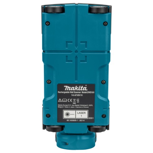 Scanner de mur Makita DWD181ZJ - 18V, haute précision, écran couleur de 4,1" - Avec Coffret Makpac - Sans batterie ni chargeur