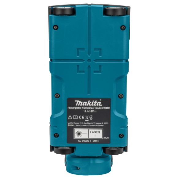 Scanner de mur Makita DWD181ZJ - 18V, haute précision, écran couleur de 4,1" - Avec Coffret Makpac - Sans batterie ni chargeur