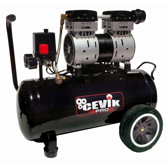 COMPRESSEUR SILENCIEUX 24L.1.5HP CEVIK PRO CA-PRO24SILENC
