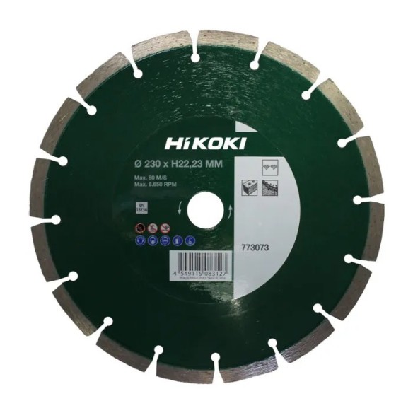 Meuleuse Hikoki G23STWE - 230 mm - 2.000 W - Moteur avec protection contre la poussière - Inclut disque diamant