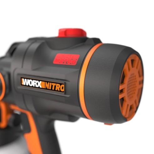 WORX WX020 Nitro - Système de pulvérisation de peinture avec batterie (20 V, moteur puissant sans balais, 3 pulvérisateurs et 4 