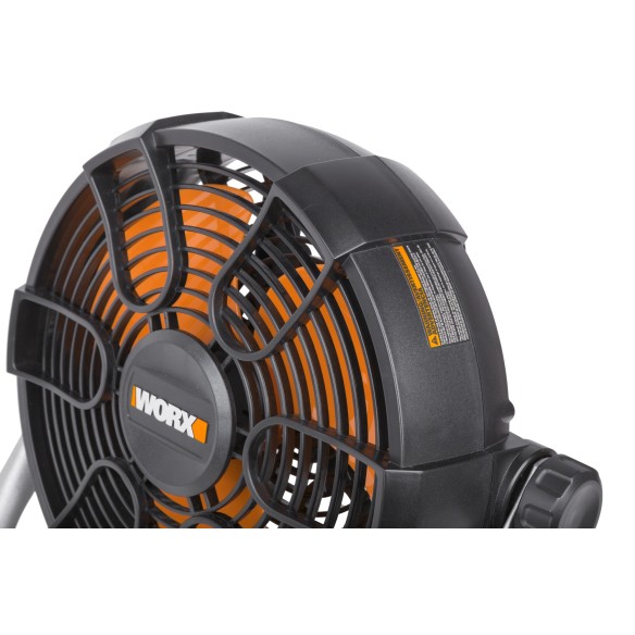 Ventilateur 25 cm 20V Max. Worx | PowerShare | WX095.9 | N'inclut pas de batterie ni de chargeur | Inclut un câble pour le résea