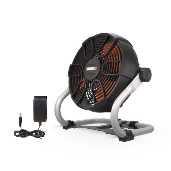 Ventilateur 25 cm 20V Max. Worx | PowerShare | WX095.9 | N'inclut pas de batterie ni de chargeur | Inclut un câble pour le résea