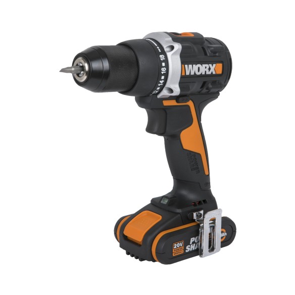 Perceuse Visseuse Brushless 20V Worx WX102 - 2 batteries 2Ah, chargeur et Coffret | moteur sans balais