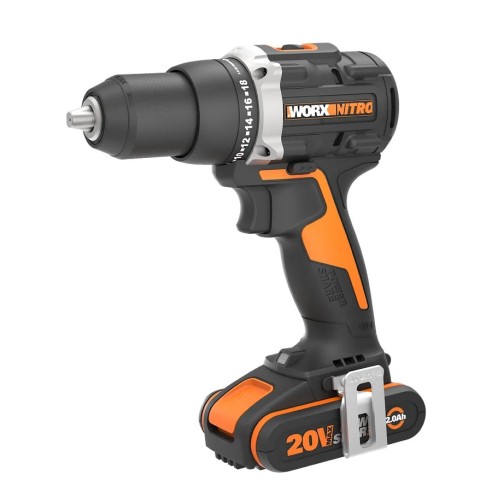 Perceuse Visseuse Brushless 20V Worx WX102 - 2 batteries 2Ah, chargeur et Coffret | moteur sans balais