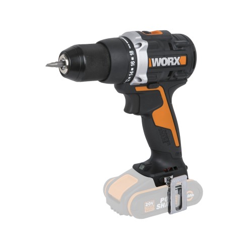 Perceuse Visseuse Brushless 20V Worx | PowerShare | WX102.9 - sans batterie, ni chargeur | moteur sans balais, mandrin