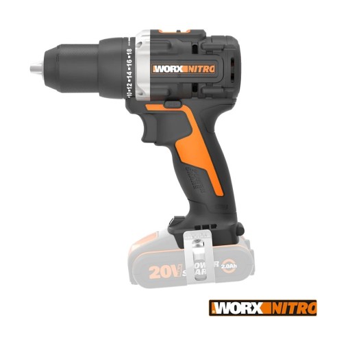 Perceuse Visseuse Brushless 20V Worx | PowerShare | WX102.9 - sans batterie, ni chargeur | moteur sans balais, mandrin
