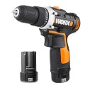 Perceuse Visseuse 12V Worx | WX128.3 - 2 batteries 2Ah | 15+1 couples de serrage, 25Nm, mandrin 10mm