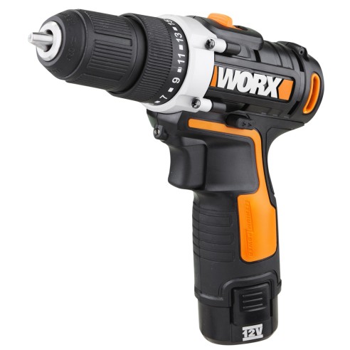 Perceuse Visseuse 12V Worx | WX128.3 - 2 batteries 2Ah | 15+1 couples de serrage, 25Nm, mandrin 10mm