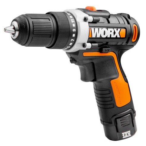 Perceuse Visseuse 12V Worx | WX128.3 - 2 batteries 2Ah | 15+1 couples de serrage, 25Nm, mandrin 10mm