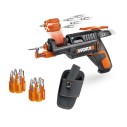 WORX WX255 | Visseuse 4V | Changement automatique de pointes | Adaptateur de maintien de vis | Comprend un kit de pointes | lumi