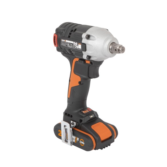 Clé à chocs 1/2" WORX WX272 | 20V | 300 Nm | 3 vitesses | brushless | 2x2,0 Ah + chargeur + mallette