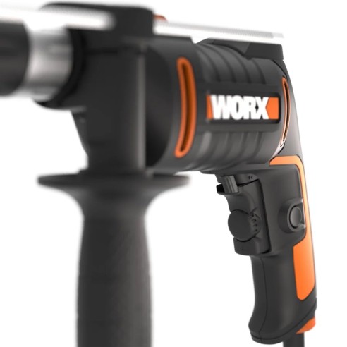 Perceuse à percussion 600W | Worx | WX317 | 3.000tr/min, 48.000ipm, mandrin de 13mm, contrôle de vitesse variable