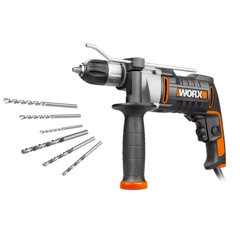 Perceuse à percussion 810W | Worx | WX318 | 3.000 tr/min | 48.000 bpm | mandrin de 13mm | contrôle de vitesse variable | Inclus