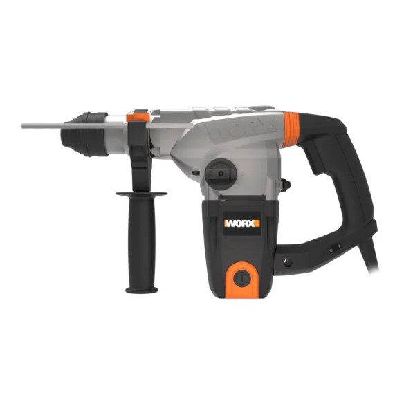 Marteau perforateur SDS-Plus | 1.250W | 5 J de puissance | Worx WX333 | 750 tr/min 3.700 ipm | Boîte de vitesses en aluminium | 