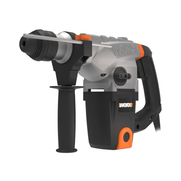 Marteau perforateur SDS-Plus | 1.250W | 5 J de puissance | Worx WX333 | 750 tr/min 3.700 ipm | Boîte de vitesses en aluminium | 