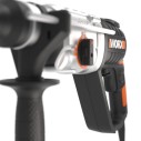 Marteau SDS-Plus 3 fonctions 800W 2,5 J | Worx | WX339.3 | 1.050tr/min, 5.300ipm, boîte de vitesses en aluminium, contrôle de vi