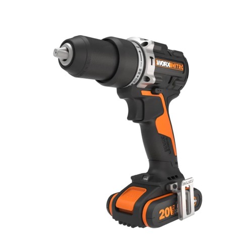 Perceuse Visseuse sans fil 20V Worx WX352 | Moteur sans balais | 2 batteries de 2Ah | Chargeur et Coffret