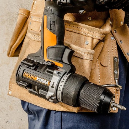 Perceuse Visseuse sans fil 20V Worx WX352 | Moteur sans balais | 2 batteries de 2Ah | Chargeur et Coffret