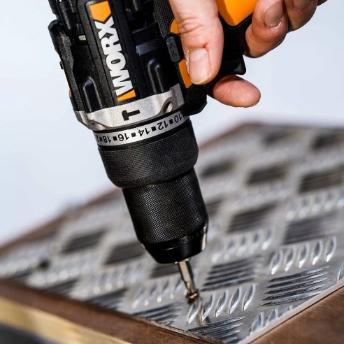 Perceuse à percussion brushless 20V Worx | PowerShare | WX352.9 - Sans batterie ni chargeur | moteur sans balais, mandrin de 13 