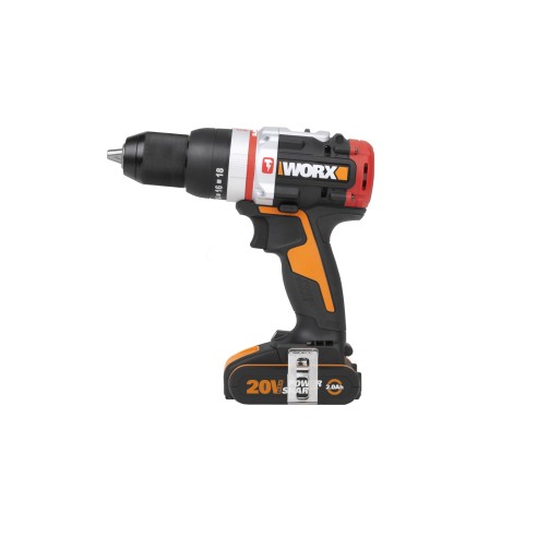 Perceuse à percussion Slammer Brushless 20V Worx WX354 | 2 batteries 2Ah et chargeur - Moteur sans balais