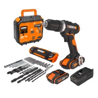 Worx WX370 - Perceuse à percussion 20V (2 batteries 2.0Ah)