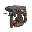 Marteau combiné SDS-PLUS sans fil WORX WX381 - 2J - Brushless - 20V - Comprend 1 batterie 4Ah, chargeur et Coffret