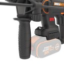Marteau combiné SDS-PLUS à batterie WORX WX381 - 2J - sans balais - 20V - Sans batteries, chargeur ni Coffret