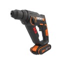 H3 Perforateur SDS Plus 20V Max. | WX390.1 | PowerShare | Inclut 2 batteries 2Ah, chargeur et Coffret | 1,2J | Vitesse
