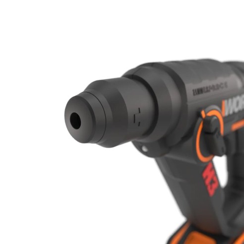 H3 Perforateur SDS Plus 20V Max. | WX390.1 | PowerShare | Inclut 2 batteries 2Ah, chargeur et Coffret | 1,2J | Vitesse