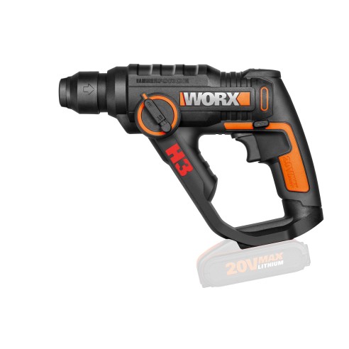 Marteau, Perceuse et Visseuse sans-fil Worx H3 - WX390.9 - 1,2J - 20V - N'inclut pas les Batteries, Chargeur ni Coffret